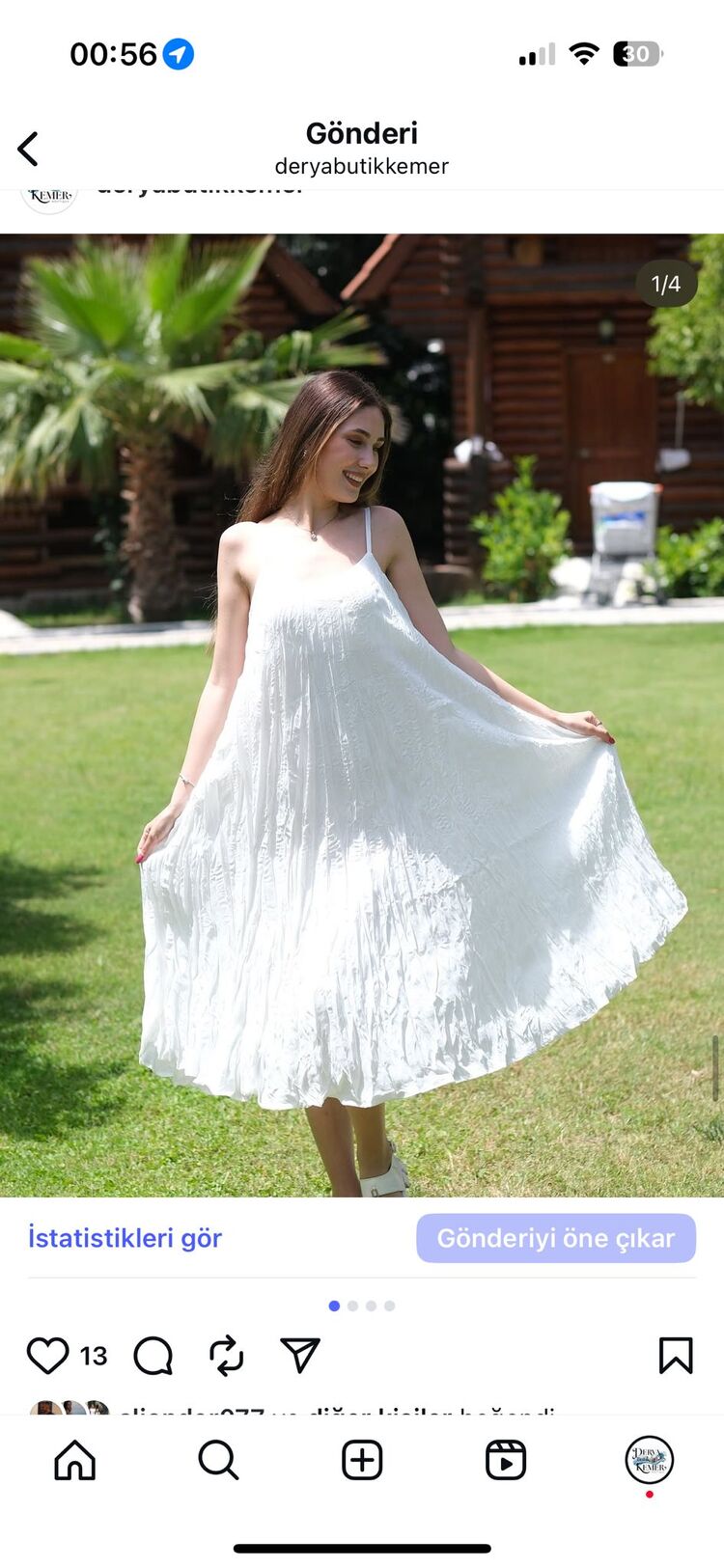 ASKILI KIRIŞIK MODAL ELBİSE