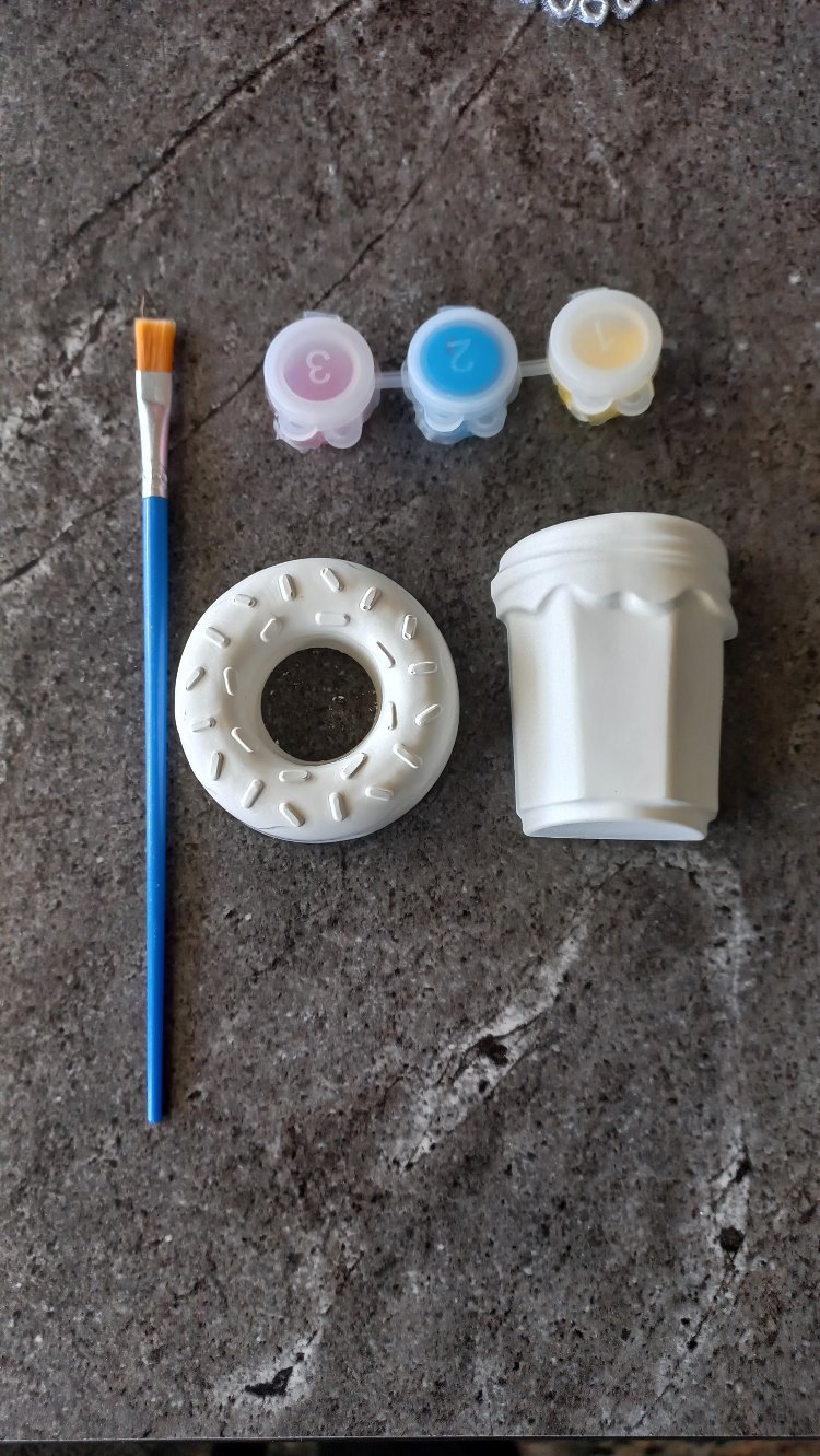 Donut Ve Kahve Bardağı Boyama Seti 