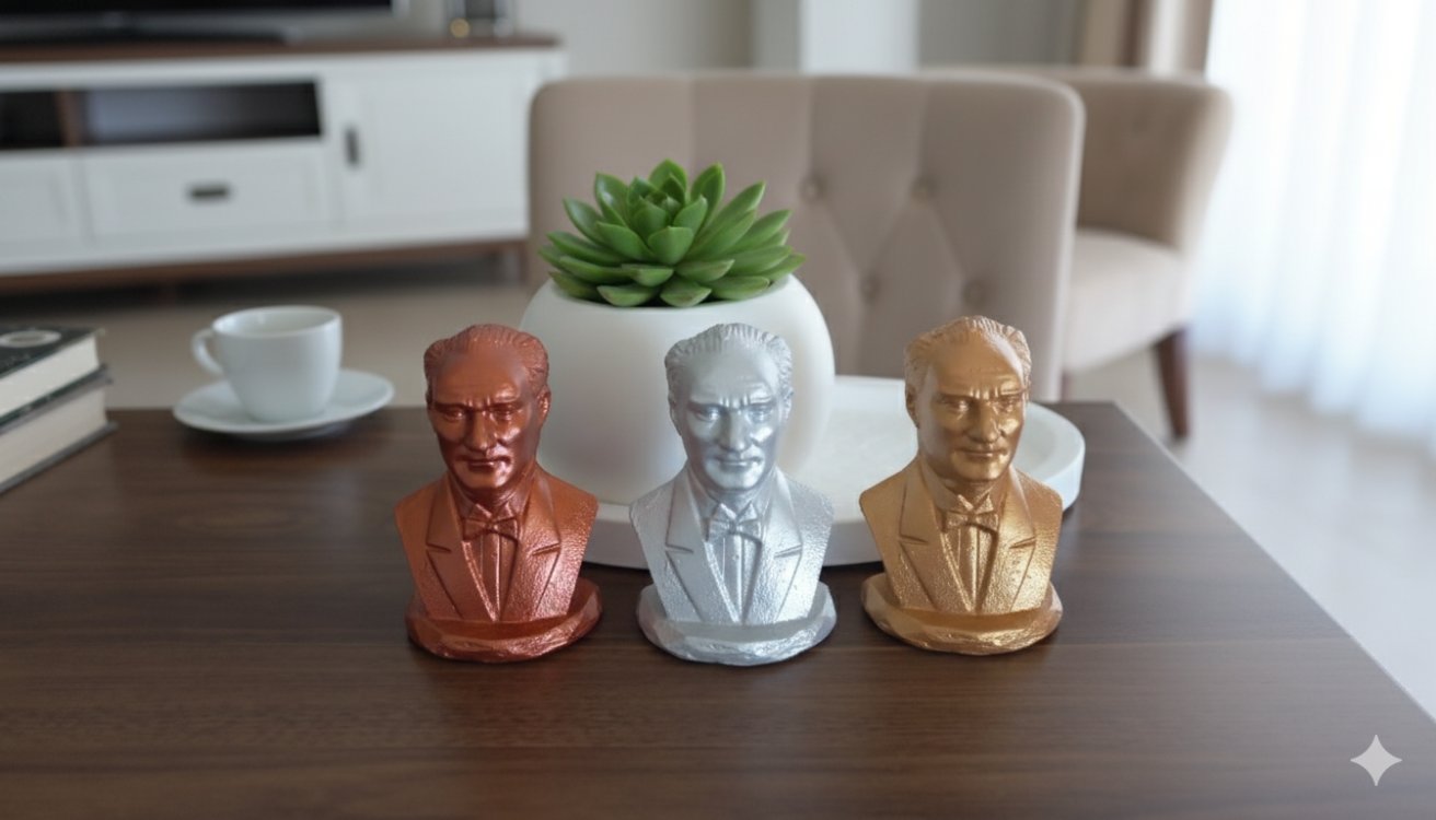 Atatürk Büstü Taş Boyama Seti