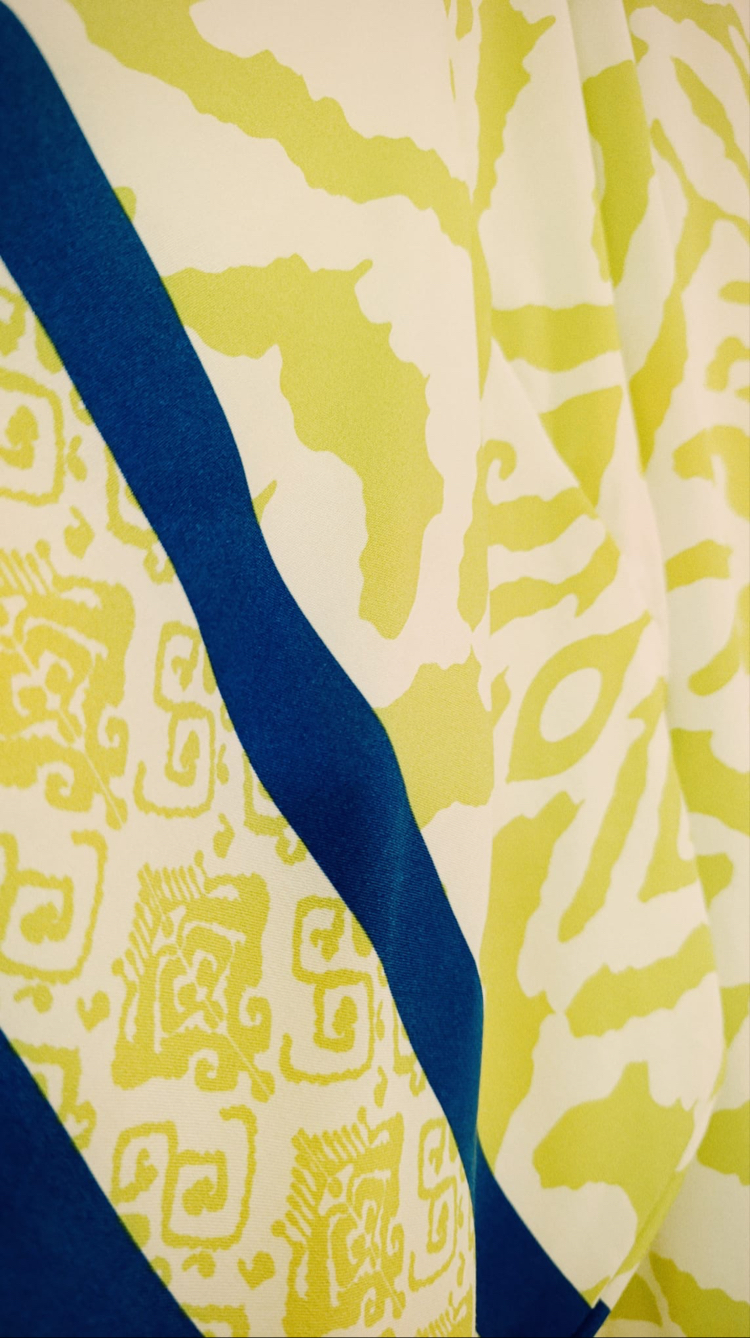 Lime Ikat Kaftan