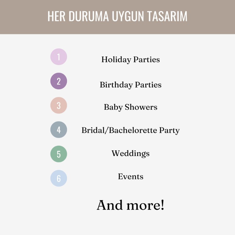 Özel Tasarım Davetiye - Her Etkinliğe Uygun