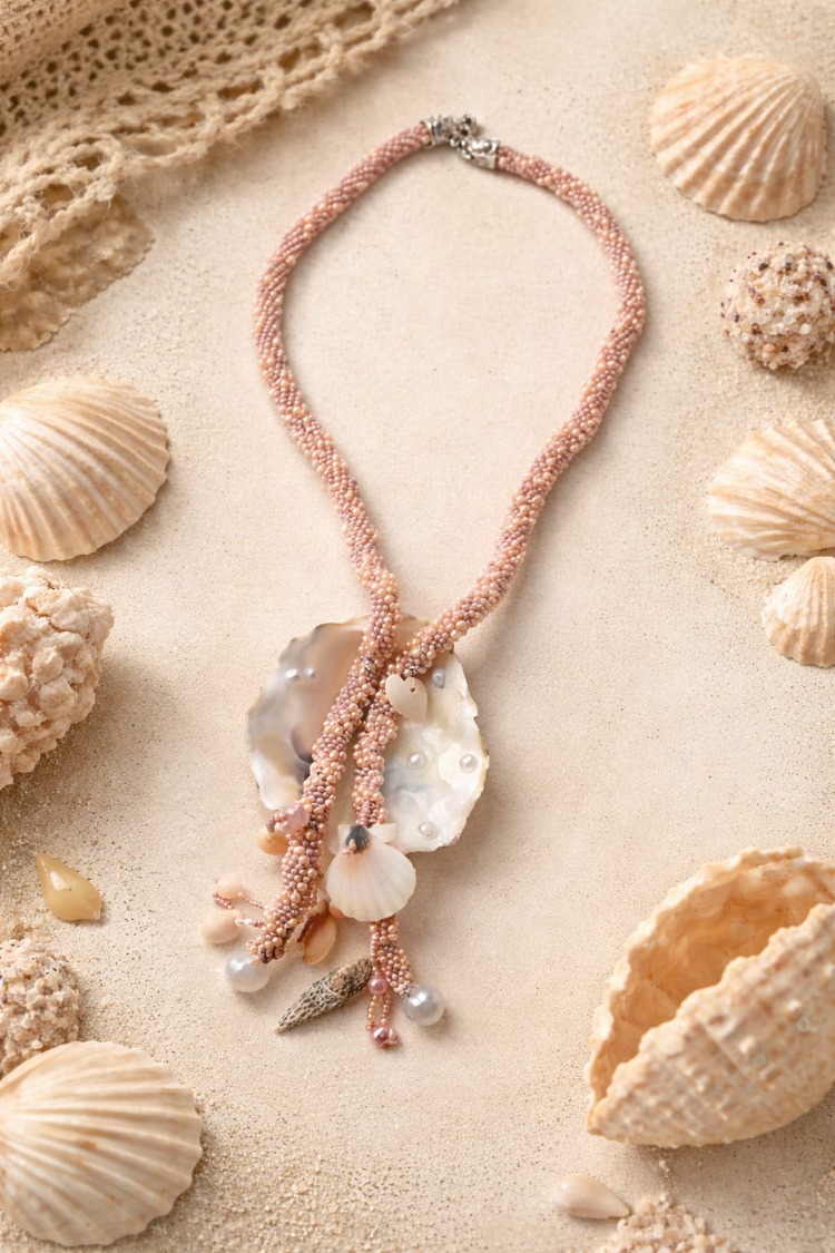 Ocean Whisper – Handmade Necklace with Seashells