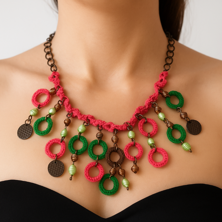 Authentic Handmade Crochet Necklace