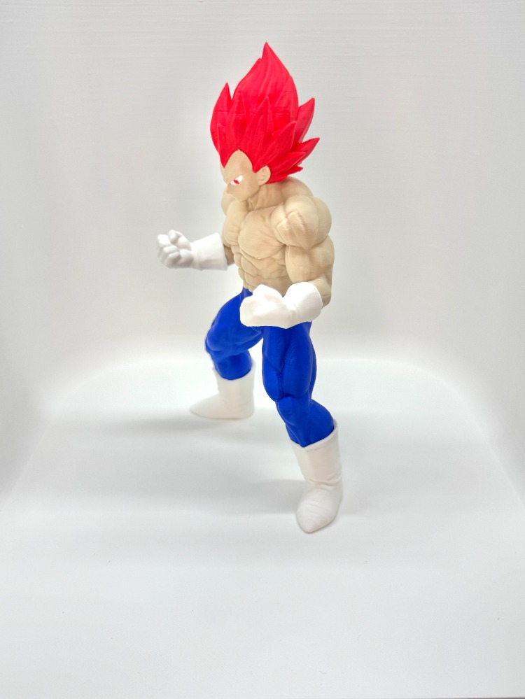 Özel Üretim Vegeta - Super Saiyan God (Dragon Ball) 3D Baskı Koleksiyon Figürü (18 cm)