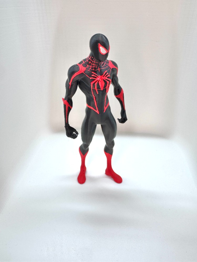 Özel Üretim Miles Morales Spider-Man 3D Baskı Koleksiyon Figürü (18 cm)