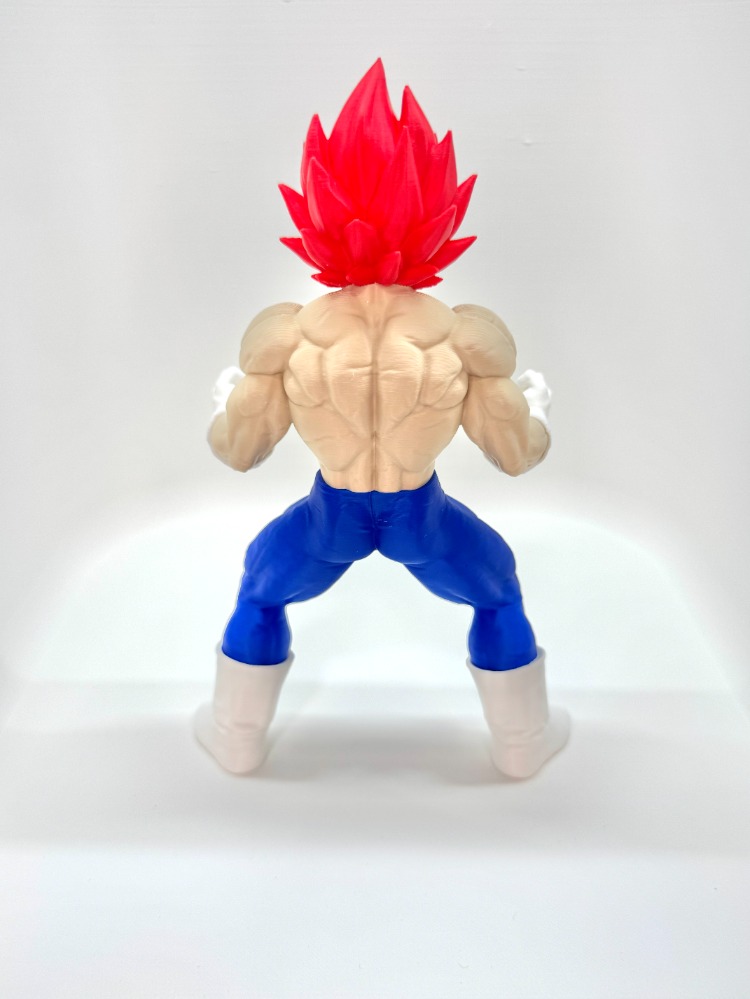 Özel Üretim Vegeta - Super Saiyan God (Dragon Ball) 3D Baskı Koleksiyon Figürü (18 cm)