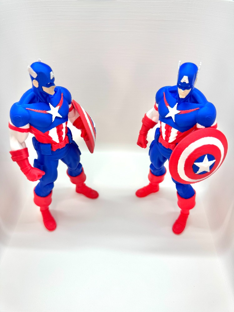 Özel Üretim Captain America (Marvel) 3D Baskı Koleksiyon Figürü (18 cm)
