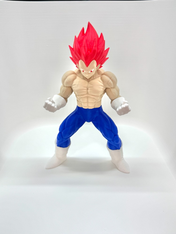 Özel Üretim Vegeta - Super Saiyan God (Dragon Ball) 3D Baskı Koleksiyon Figürü (18 cm)