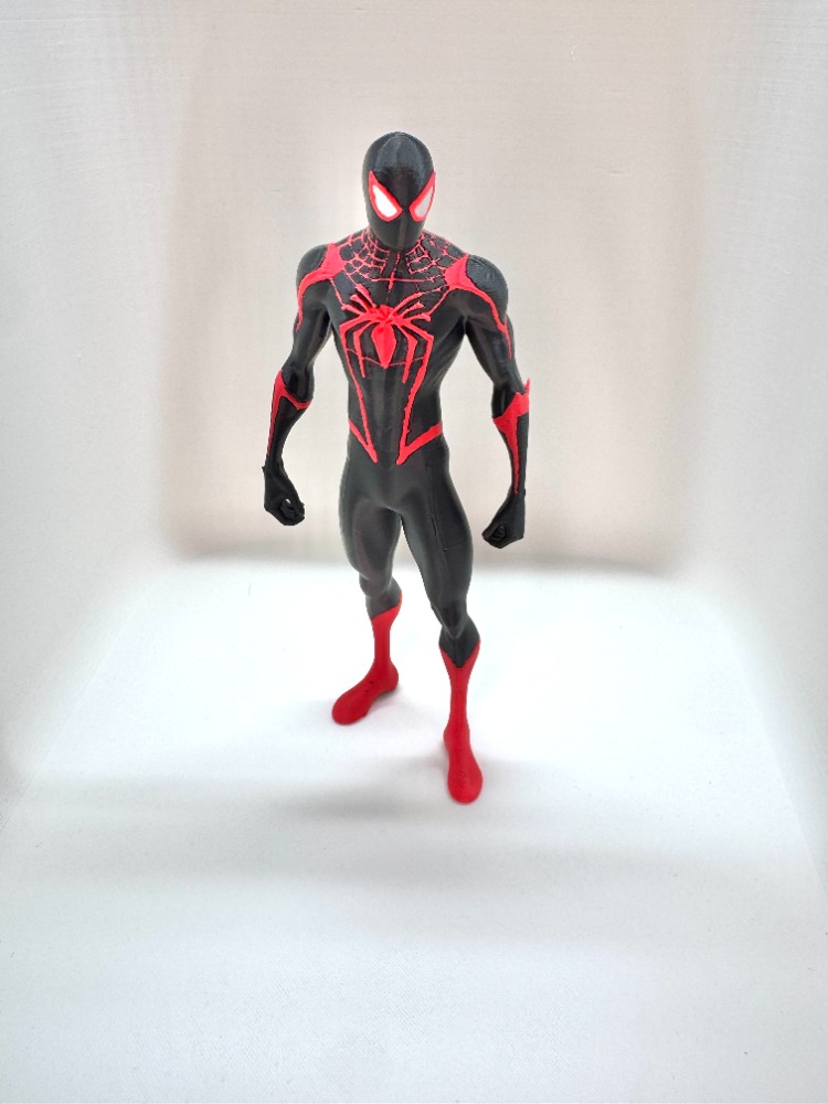 Özel Üretim Miles Morales Spider-Man 3D Baskı Koleksiyon Figürü (18 cm)