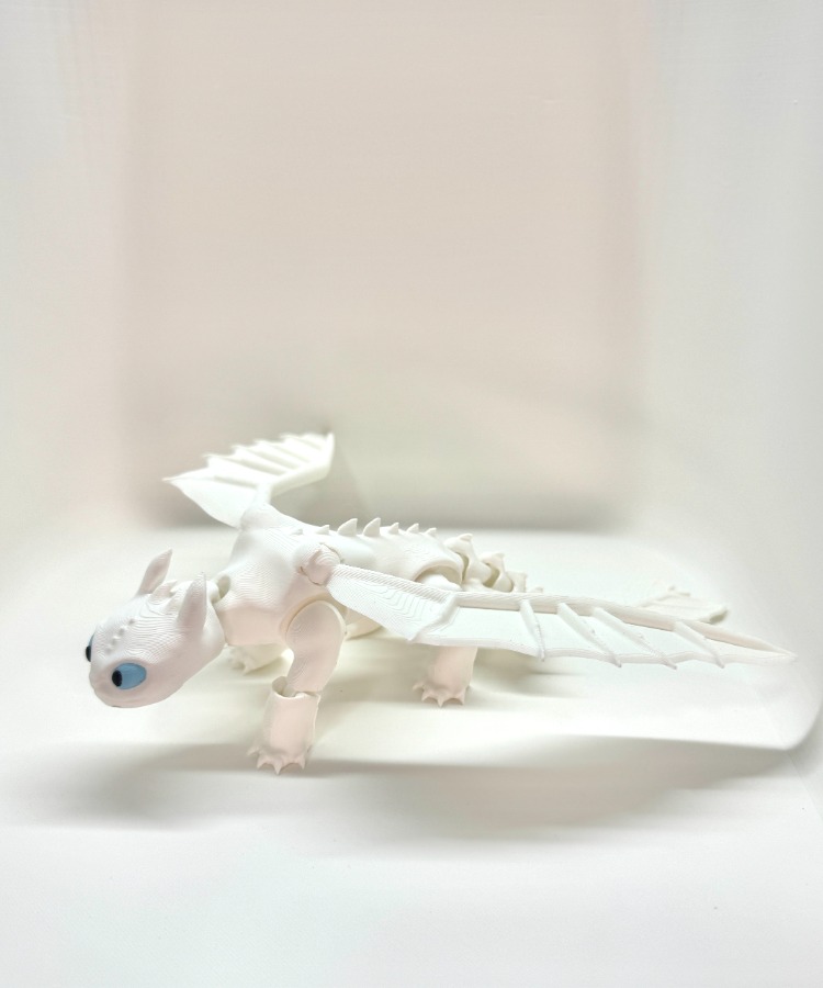 Özel Üretim Hareketli Işığın Öfkesi (Light Fury) 3D Baskı Koleksiyon Figürü/Oyuncağı