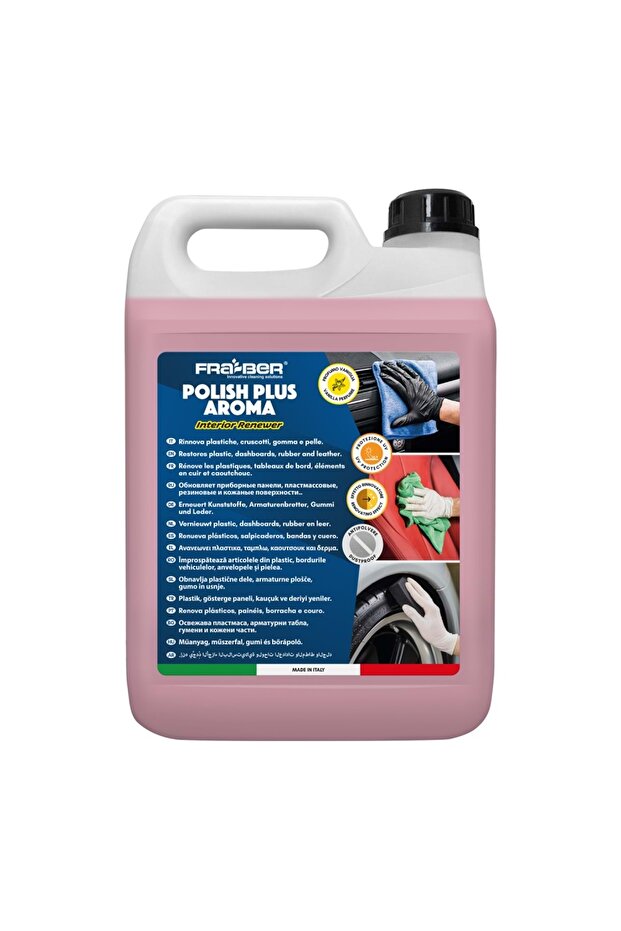 FRA-BER Polish Plus Aroma Plastik, Trim, Deri Yenileyici Bakım Spreyi (1:3 Konst.) - 4,54 lt