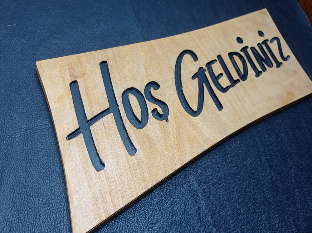 Ahşap Hoş Geldiniz Tabelası