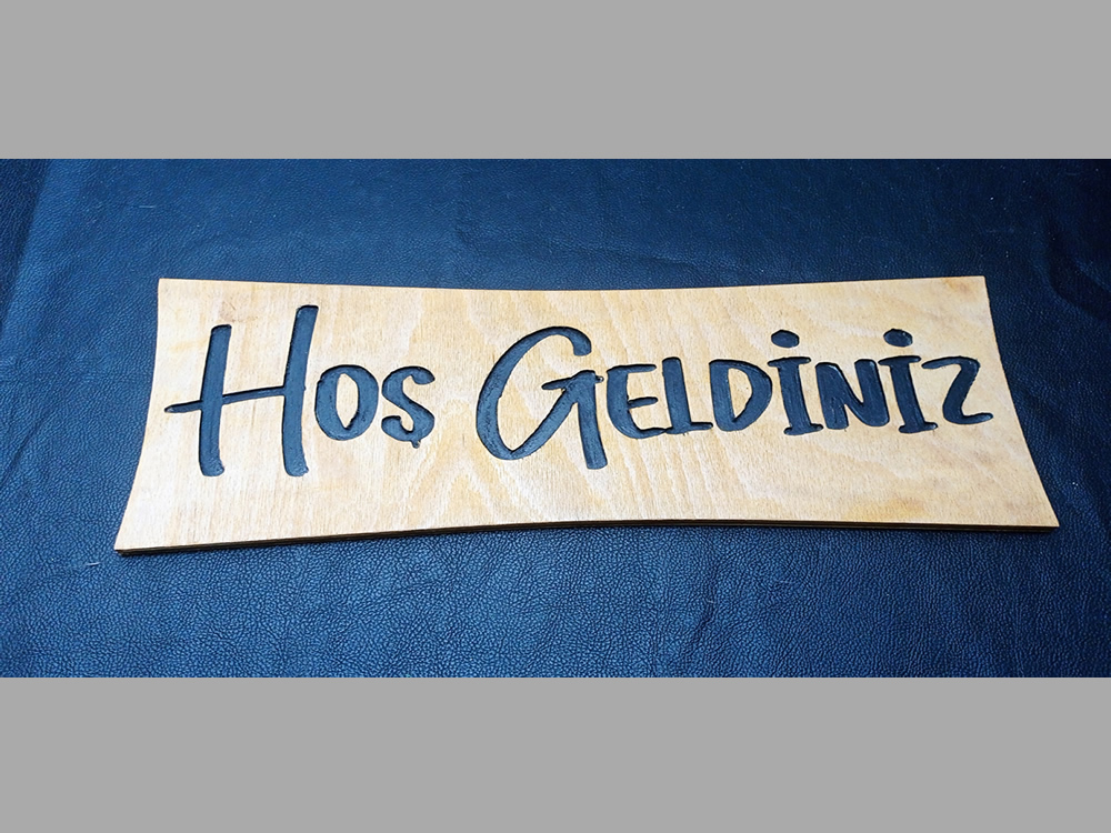 Ahşap Hoş Geldiniz Tabelası