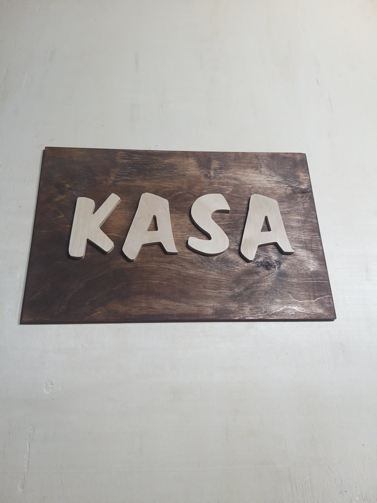 Kasa Yazısı Tabelası