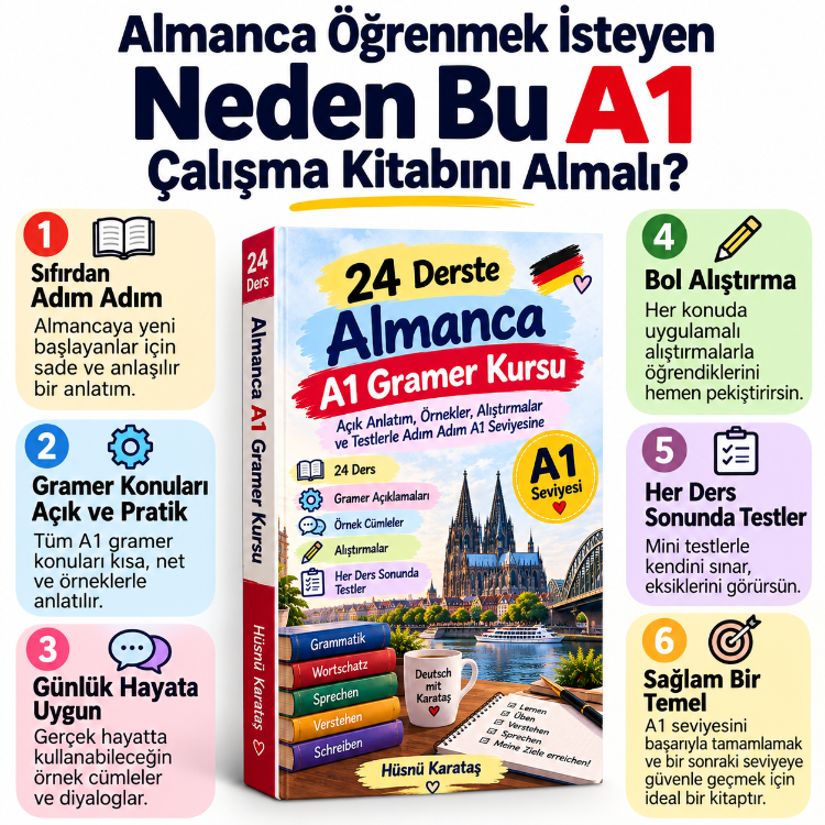  Almanca A1 Kursu – Sıfırdan Başlayanlar İçin 24 Ders