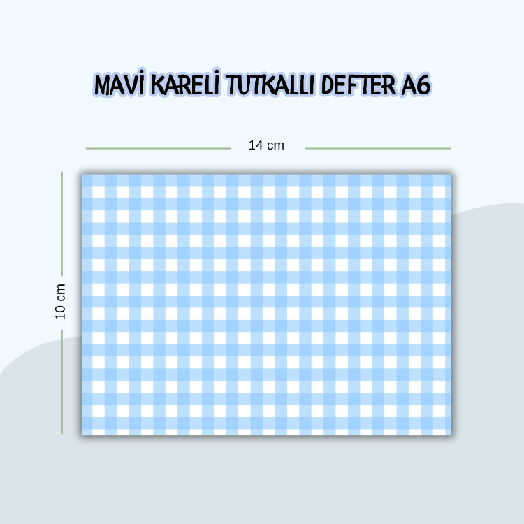 Mavi Kareli Tutkallı Defter