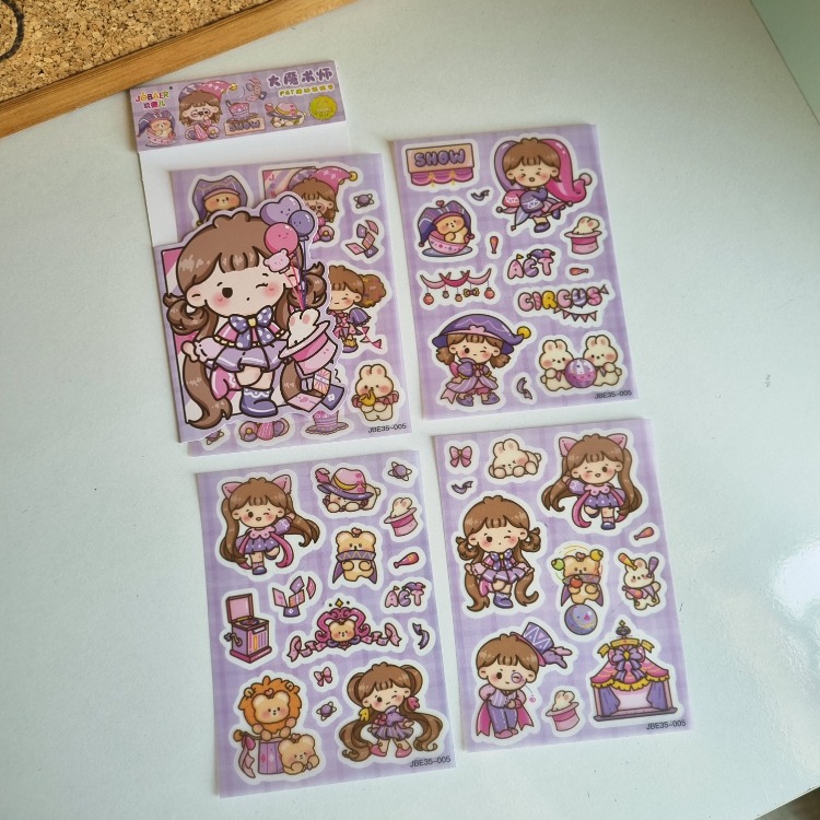 4 sayfa Sevimli Sticker Seti LEYLA