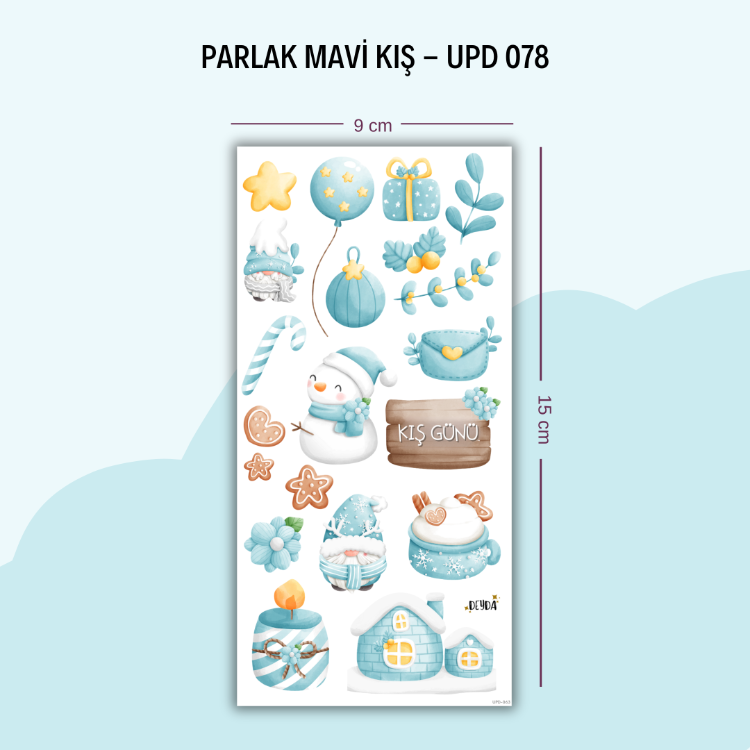 UPD-078 Mavi Kış Sticker