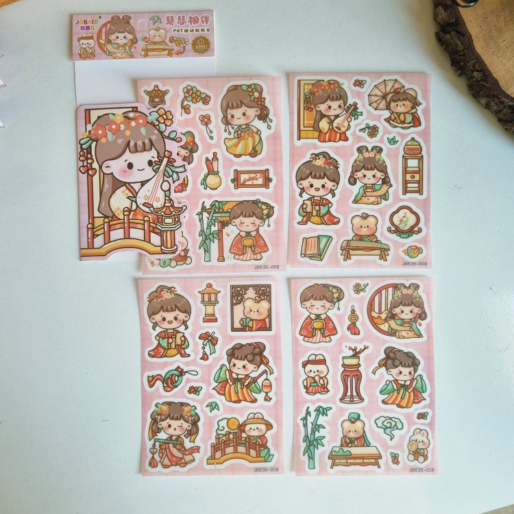 4 sayfa Sevimli Sticker Seti LEYLA