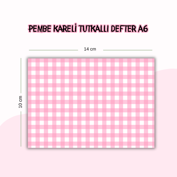 Pembe Kareli Tutkallı Defter