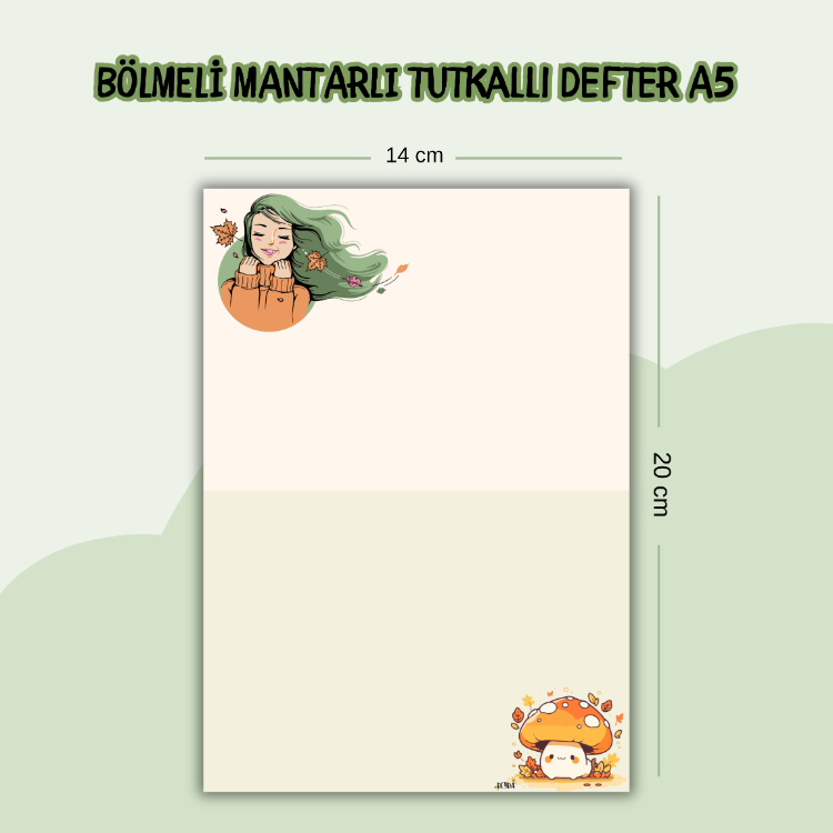Orta Bölmeli Mantarlı Tutkallı Defter