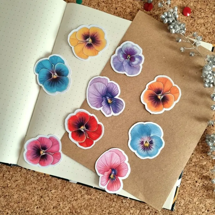Menekşe Büyük Boy Sticker