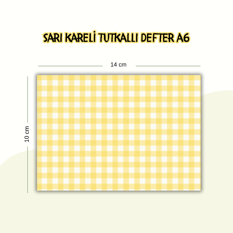 Sarı Tasarımlı Tutkallı Defter