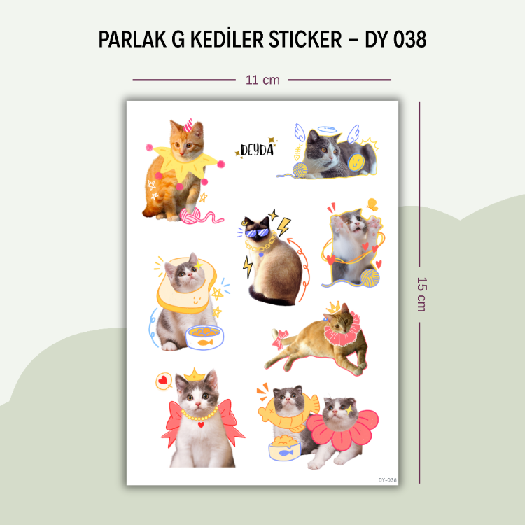 DY-039 G Kediler Sticker