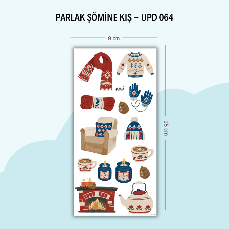 UPD-064 Şömine Sticker