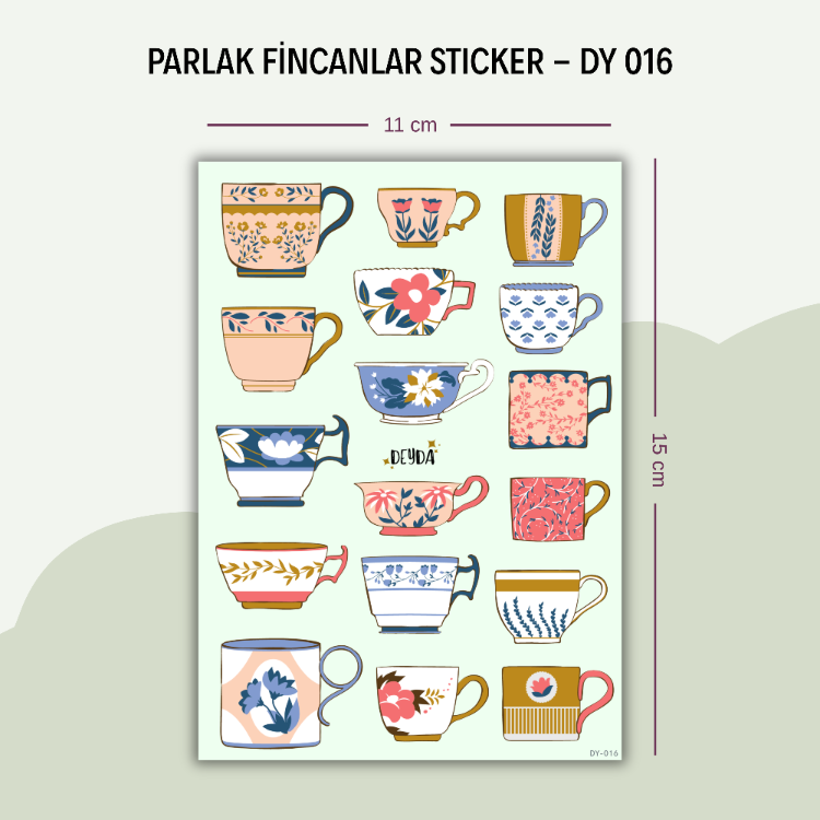 DY-016 Fincanlar Sticker