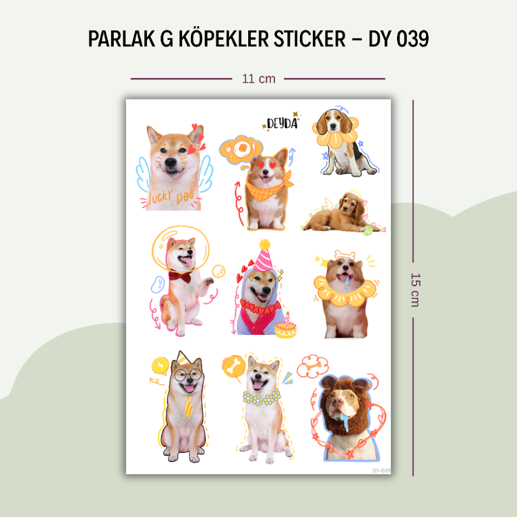 DY-039 G Köpekler Sticker