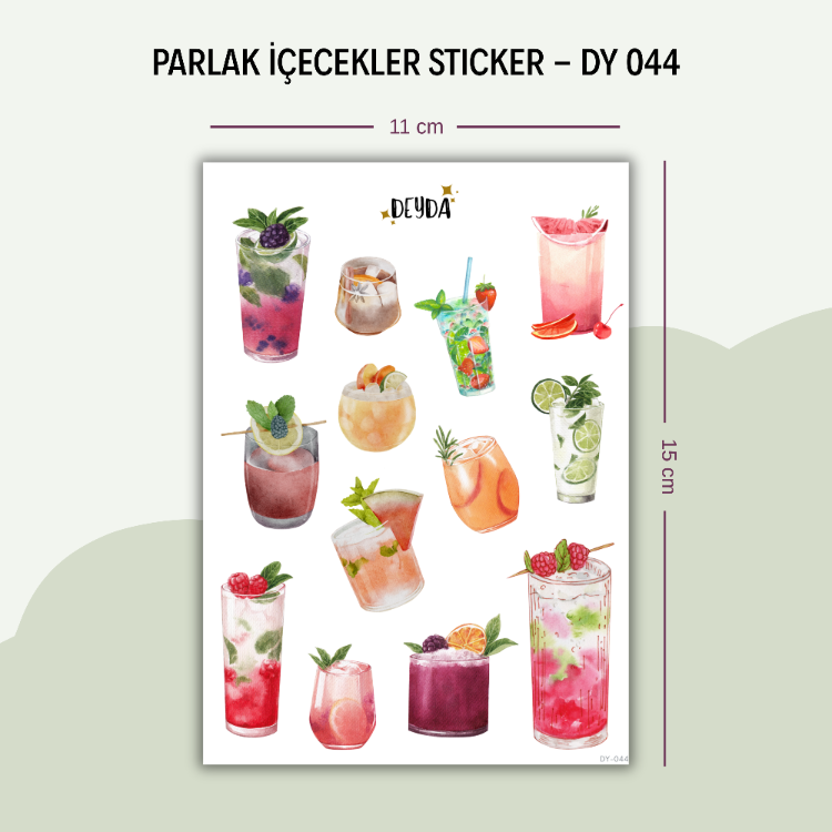 DY-044 İçecekler Sticker