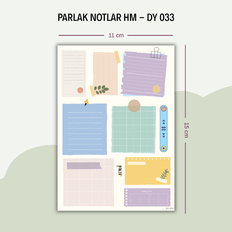 DY-033 Notlar HM Sticker