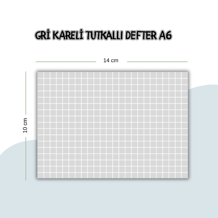 Gri Kareli Tutkallı Defter