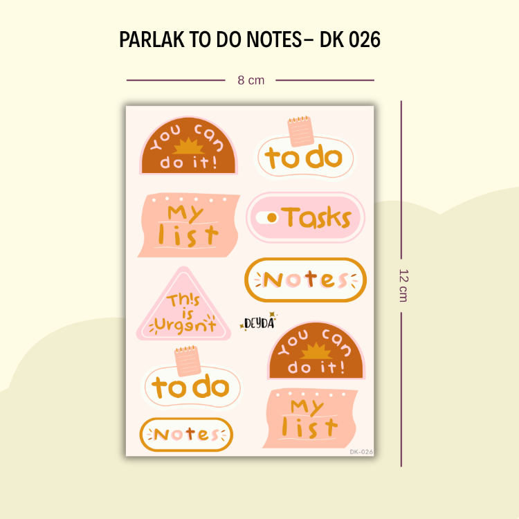 DK-026 To Do Notes Sticker