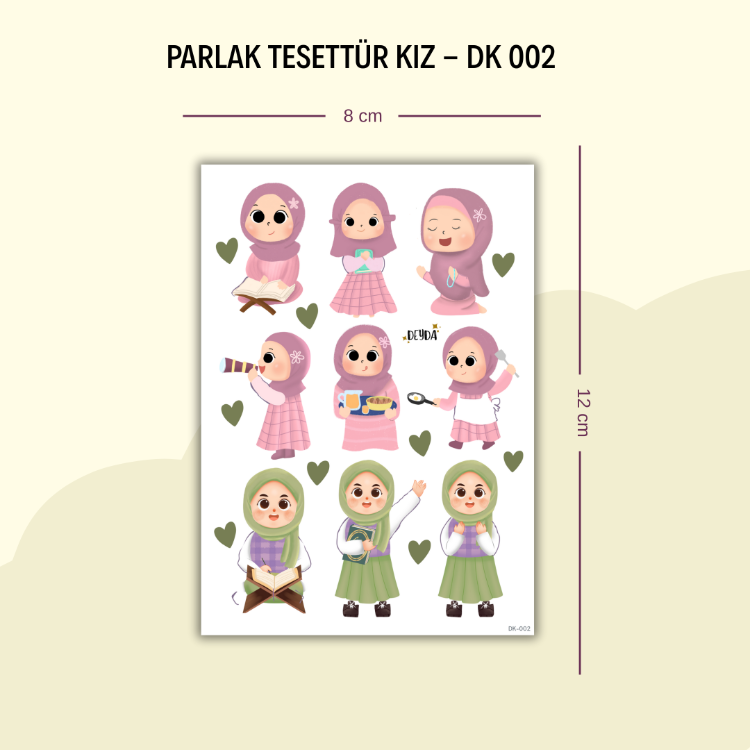 DK-002 Parlak Tesettür Kız Sticker