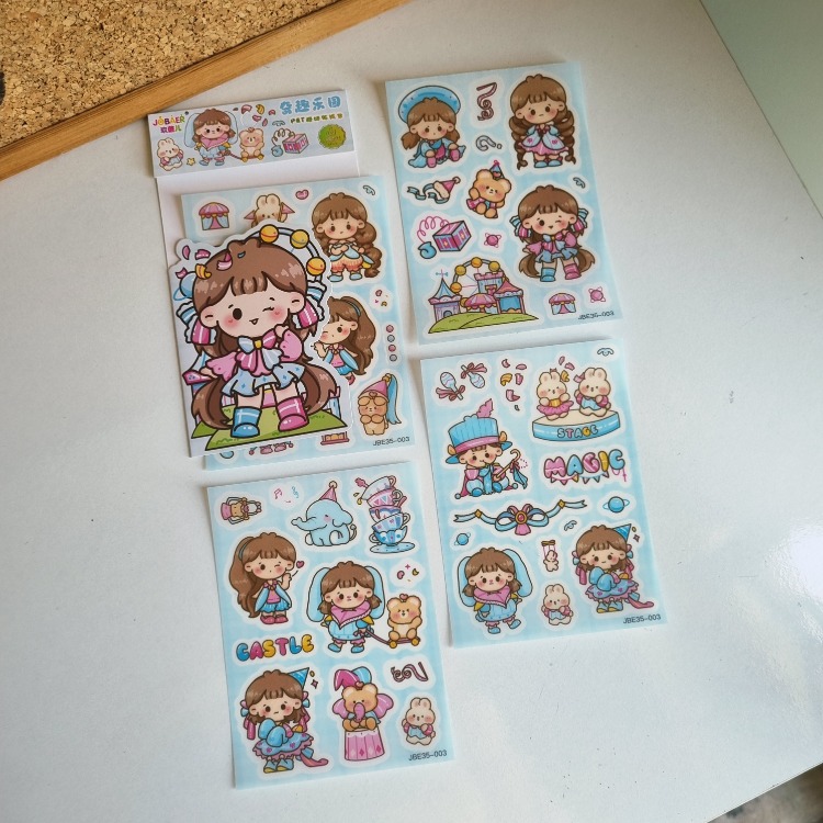 4 sayfa Sevimli Sticker Seti LEYLA