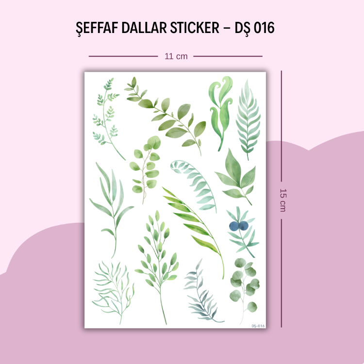 DŞ-016 Yapraklar Dallar Sticker
