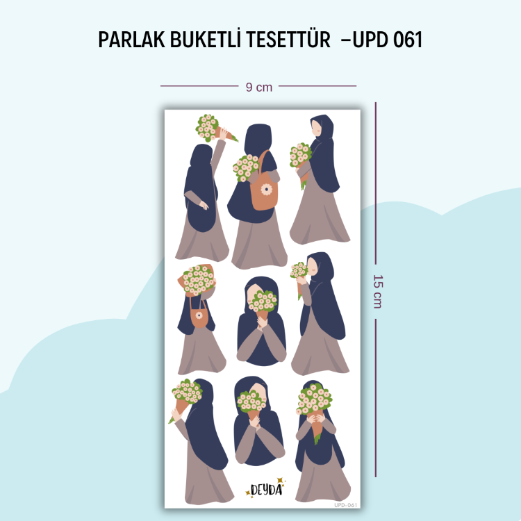 UPD-061 Buketli Tesettür Sticker
