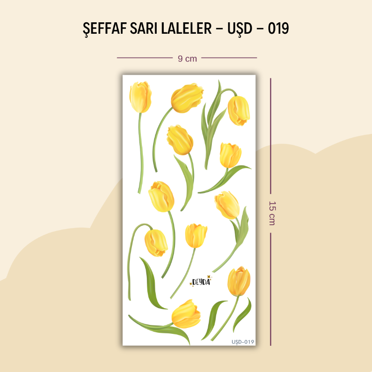 UŞD-019 Sarı Laleler Sticker