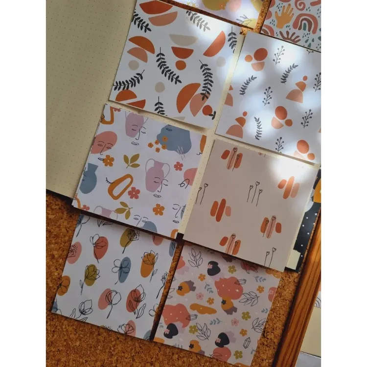 Soyut Desenli Scrapbook Kağıtları