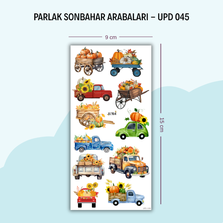 UPD-045 Sonbahar Arabaları Sticker
