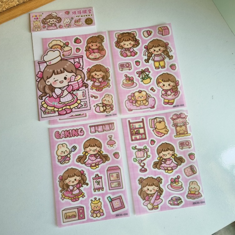 4 sayfa Sevimli Sticker Seti LEYLA