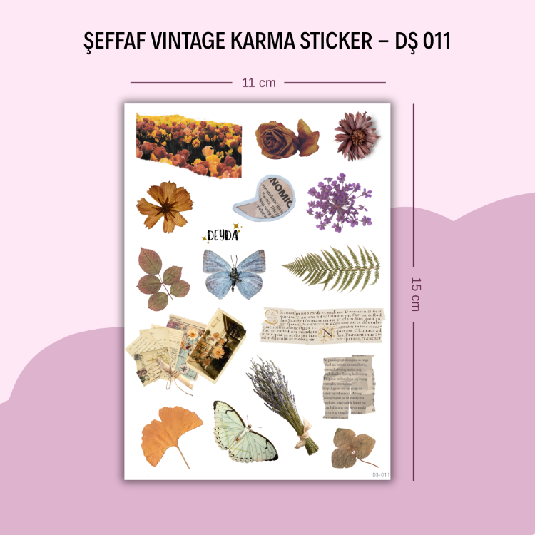 DŞ-011 Vintage Karma Sticker