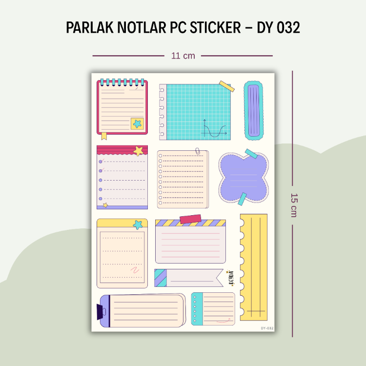 DY-032 Notlar PC Sticker