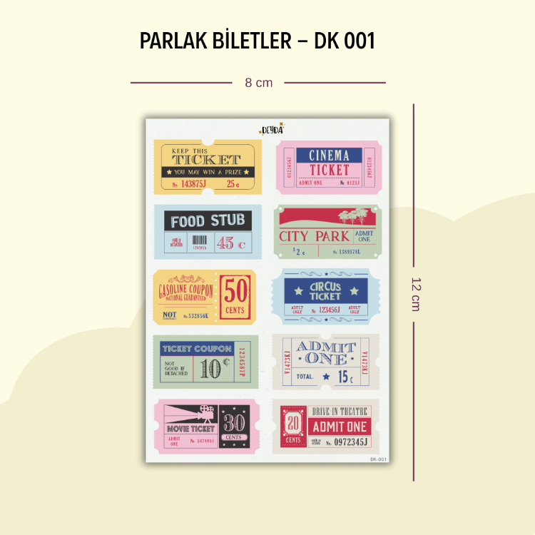 DK-001 Parlak Biletler Sticker