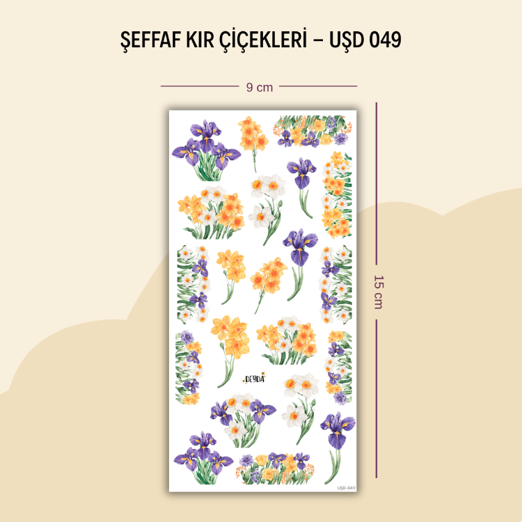 UŞD-049 Kır Çiçekleri Sticker