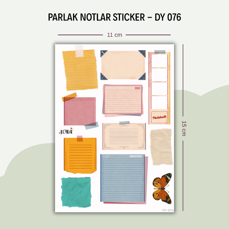 DY-076 Notlar KE Sticker