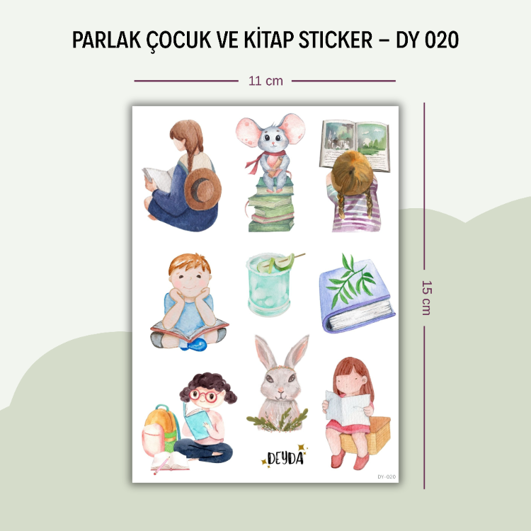 DY-020 Çocuk ve Kitap Sticker