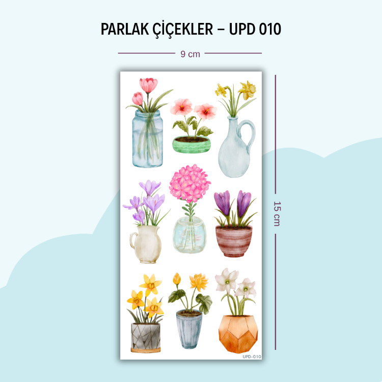 UPD-010 Çiçek Vazo Sticker